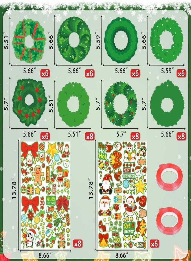 Eternity sky 54pcs Christmas Crafts for Kids - Xmas Wreath Ornament Making Kit Bulk with Snowman for Winter Holiday, Classroom, Adults - Image 4